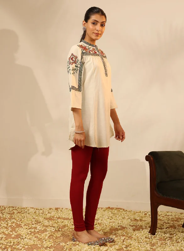 Ivory Embroidered Tunic