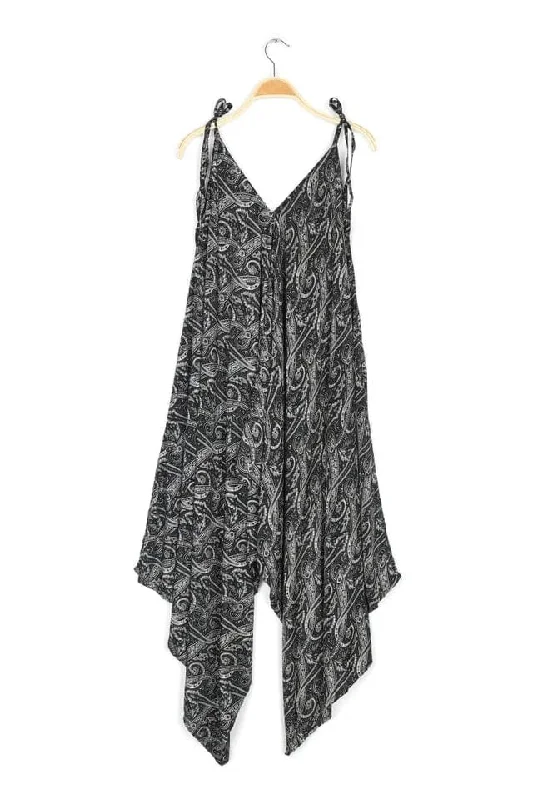 Tie Shoulder Printed Jumpsuit - La Vita