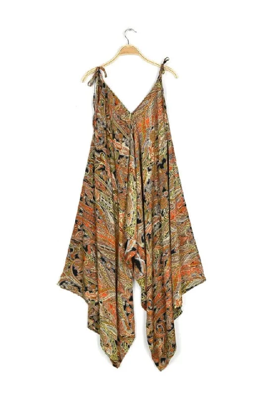 Tie Shoulder Printed Jumpsuit - Mellow Moon