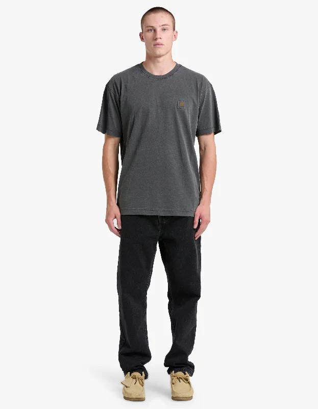 S/S Nelson T Shirt - Charcoal Garment Dyed