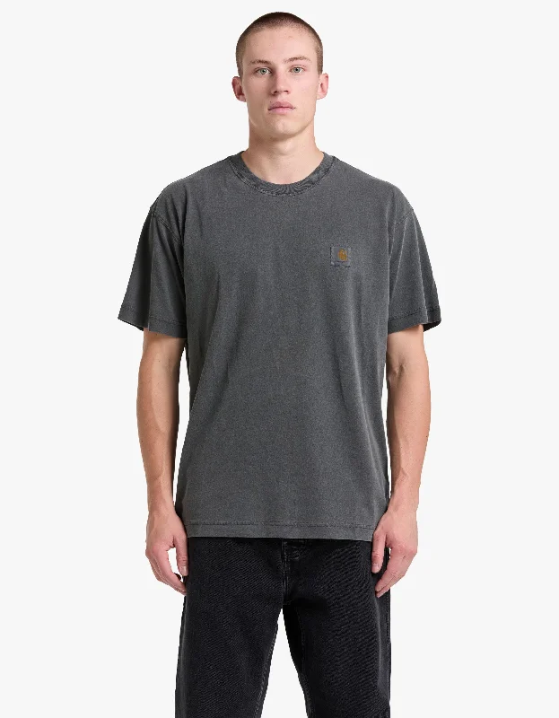 S/S Nelson T Shirt - Charcoal Garment Dyed