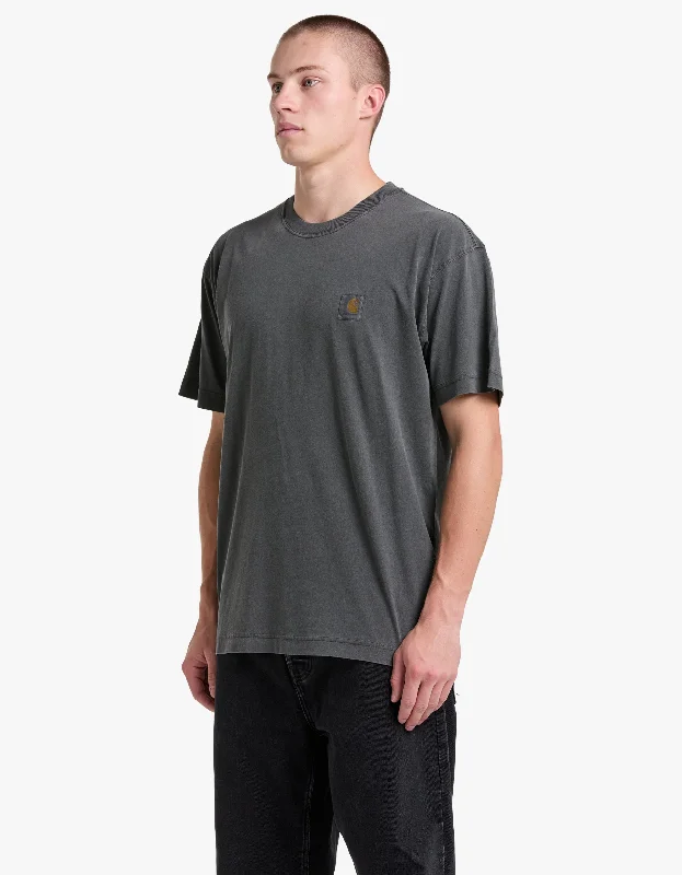 S/S Nelson T Shirt - Charcoal Garment Dyed