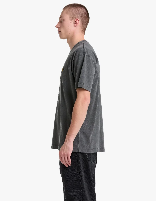 S/S Nelson T Shirt - Charcoal Garment Dyed