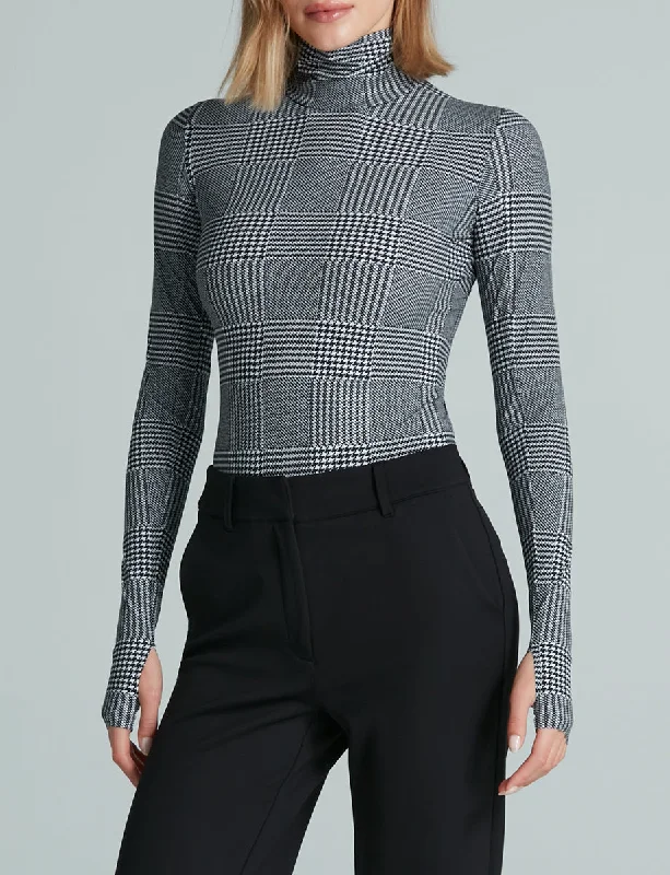 Classic Print Turtleneck Bodysuit