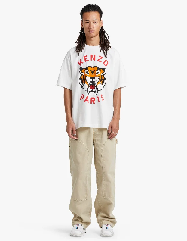 Lucky Tiger Oversize T Shirt - 02 Off White