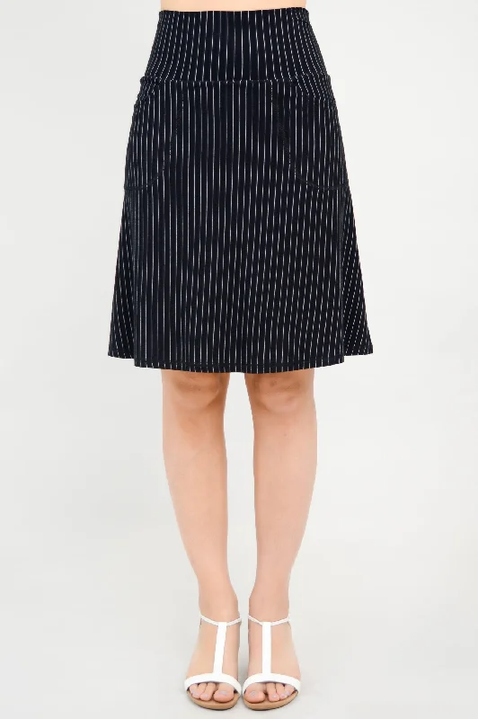 Magna Skort, BW Pin Stripe, Bamboo - Final Sale