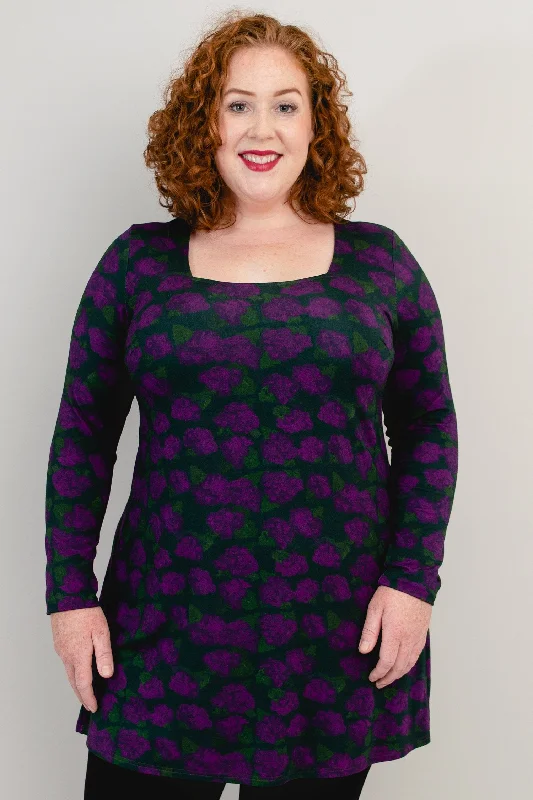 Marissa Tunic, Watercolour Blooms, Bamboo- Final Sale