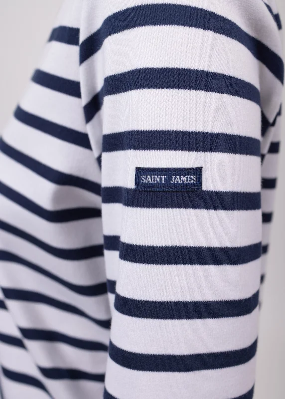 Minquilock iconic sailor striped shirt - in interlock (NEIGE/MARINE)