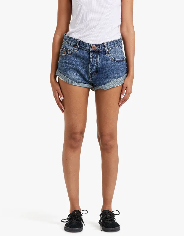 Bandit Low Waist Denim Short - Gritty Blue