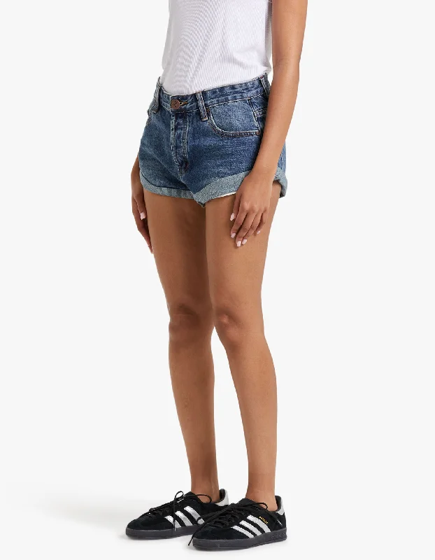 Bandit Low Waist Denim Short - Gritty Blue