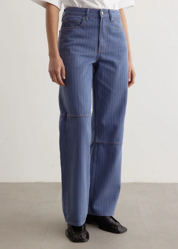 Stripe Overdyed Denim Jeans