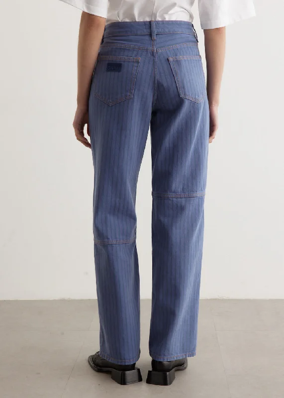 Stripe Overdyed Denim Jeans