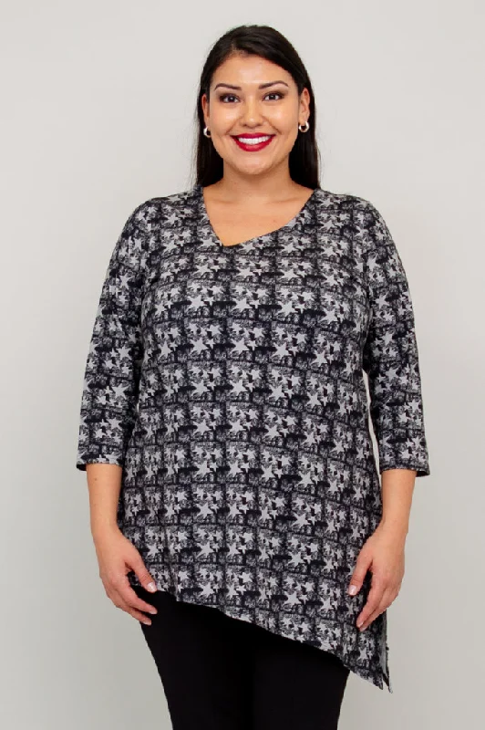 Winnie Tunic, Grey Star, Bamboo - Final Sale