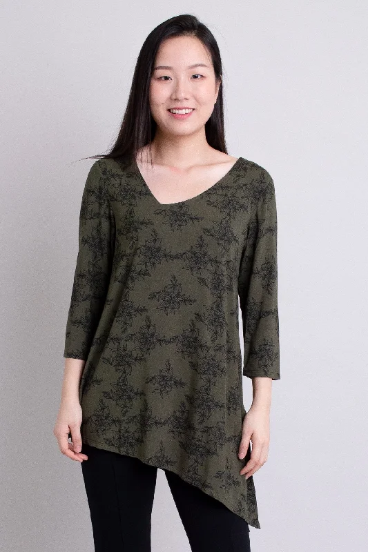 Winnie Tunic, Khaki Azalea, Bamboo  - Final Sale