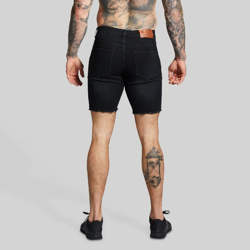 FLEX Stretchy Jort (Black Denim)