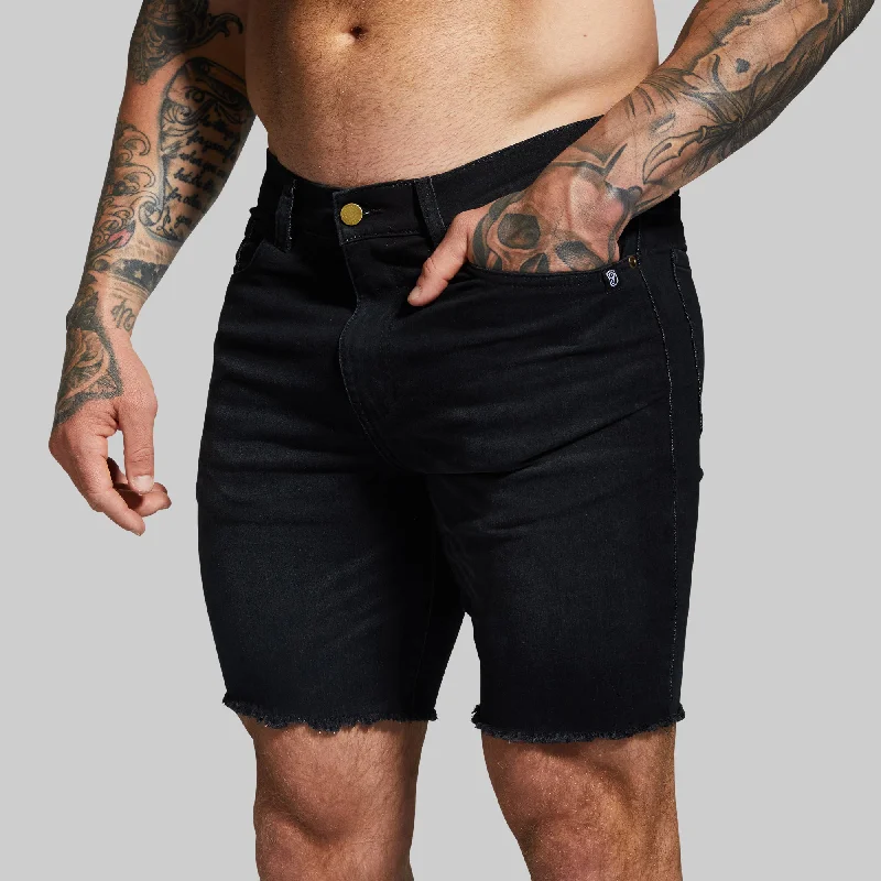 FLEX Stretchy Jort (Black Denim)