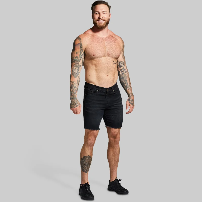 FLEX Stretchy Jort (Black Denim)