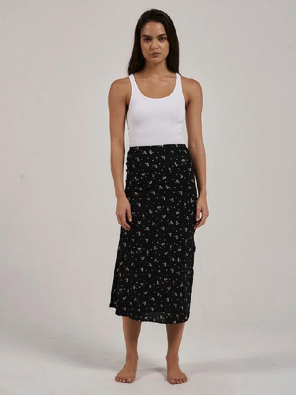 Nightshade Bias Skirt - Black