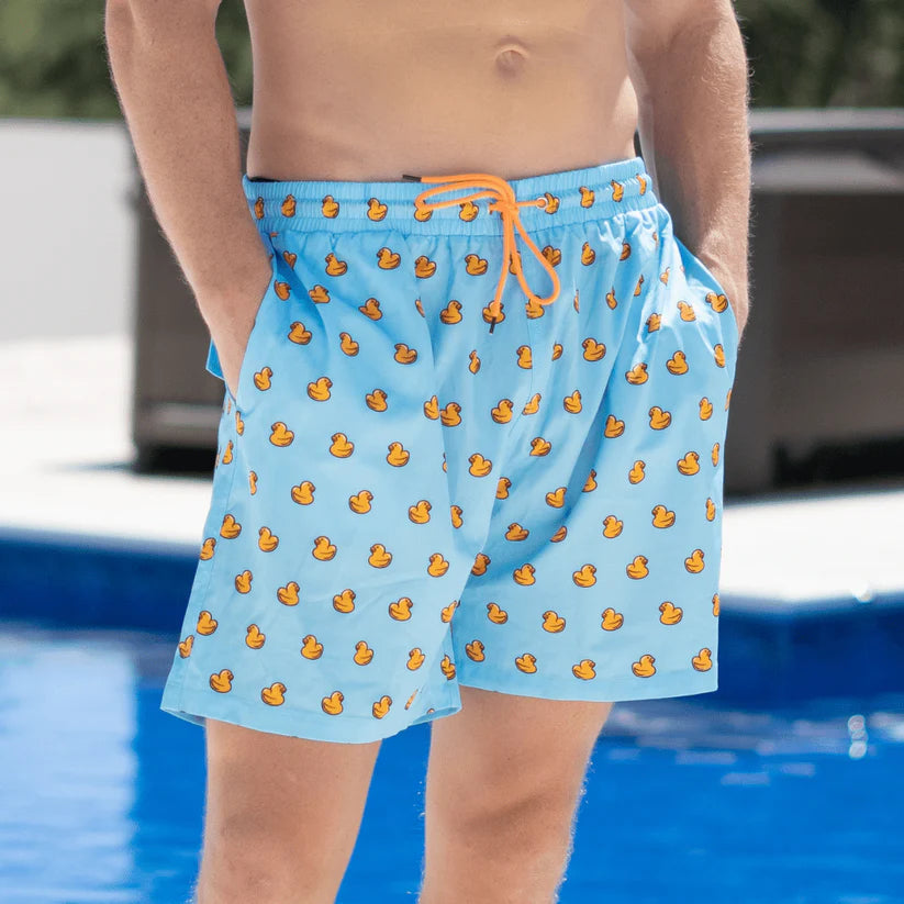 Rubber Duckie - Lined Swim Trunks 6.5