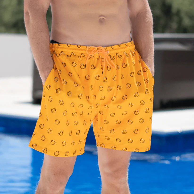 Rubber Duckie - Lined Swim Trunks 6.5