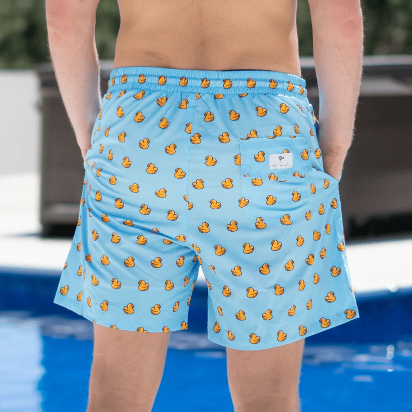 Rubber Duckie - Lined Swim Trunks 6.5