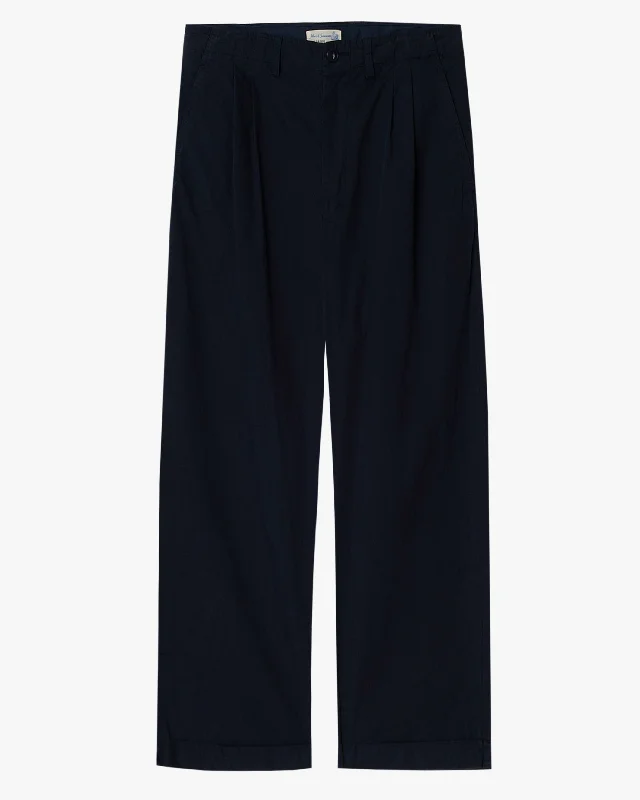 Organic Pleated-Front Pants