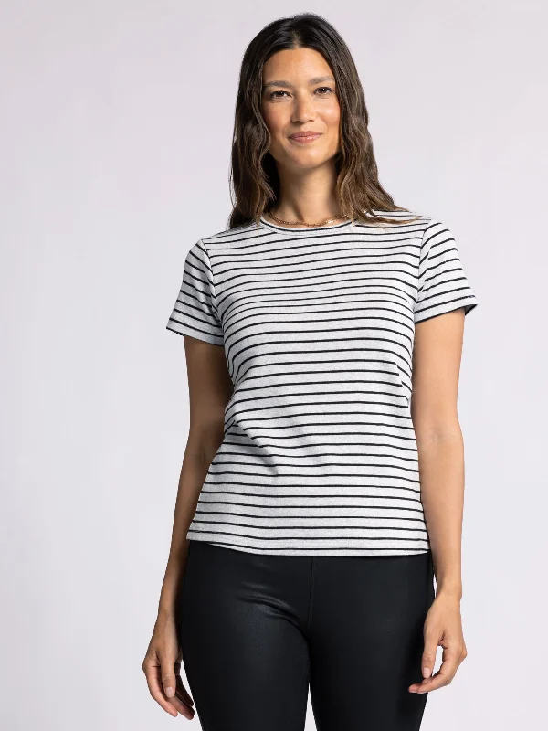 LT HT GREY BLACK STRIPE / S