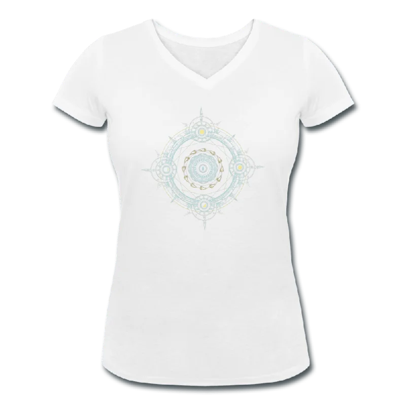 WOMENS MANDALA ORGANIC V-NECK T-SHIRT