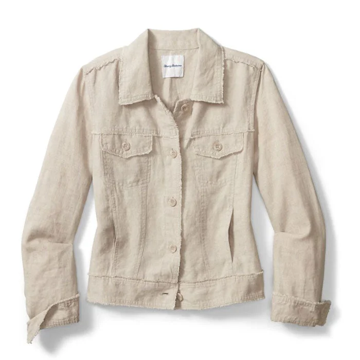 Tommy Bahama Women's Two Palms Raw Edge Jacket - Natural