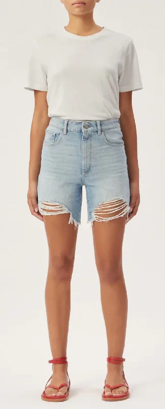 Emilie Short High Rise Short In Blue