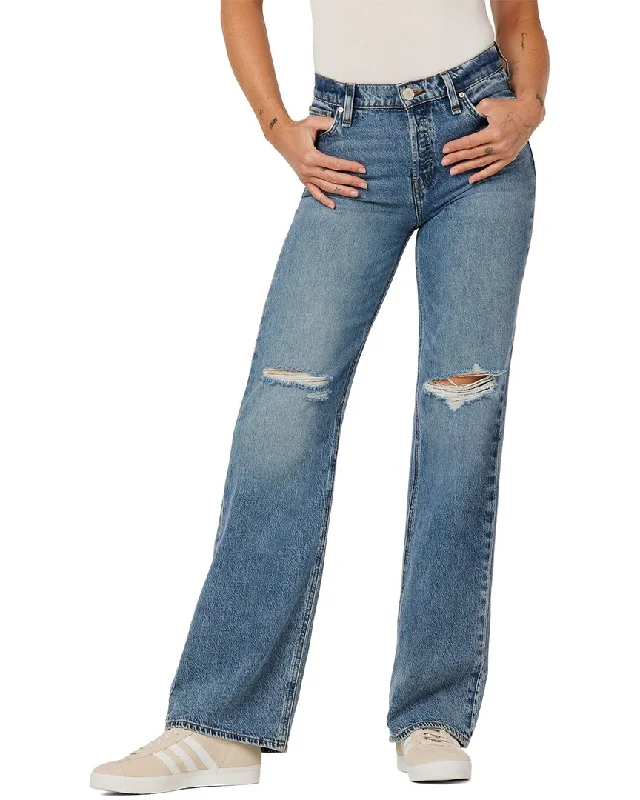 HUDSON Jeans Rosie Golden Destructed High-Rise Wide Leg Jean