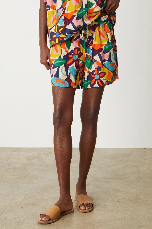 JOSIE PRINTED LINEN SHORT