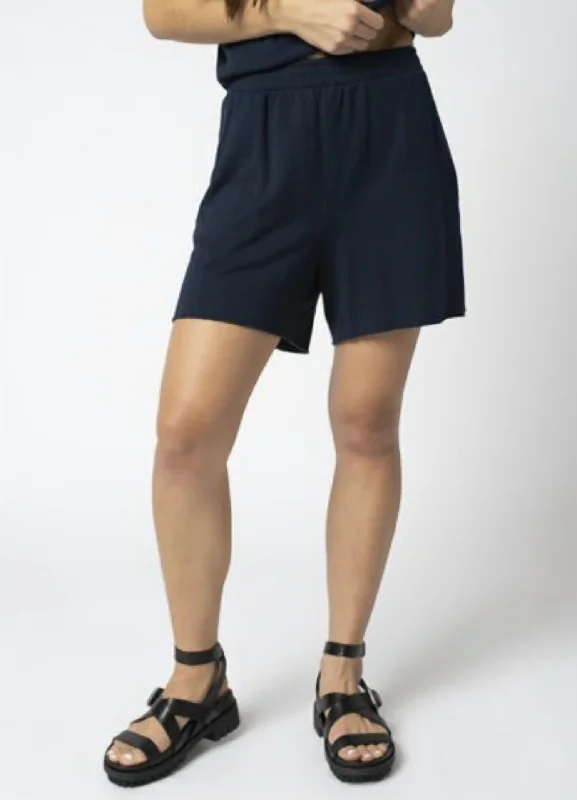 Softest Fleece Straight Leg Short In Black