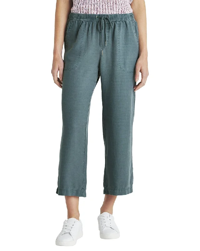 Splendid Crop Wide Leg Linen-Blend Pant