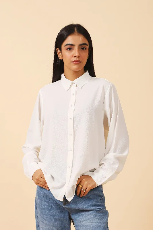 SHIRT WITH PEARL BUTTON DETAIL