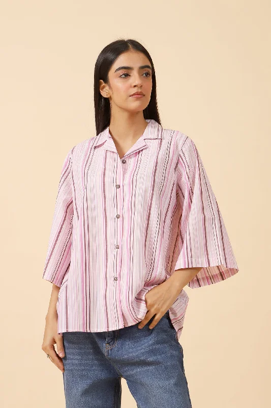 STRIPED BUTTON DOWN SHIRT