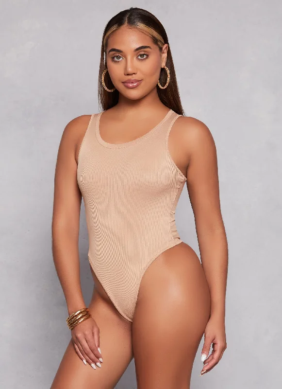 Daisy Ribbed Knit Tank Bodysuit