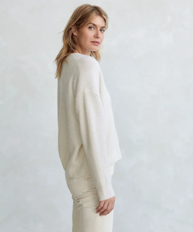 Cropped Cashmere Cocoon Cardigan