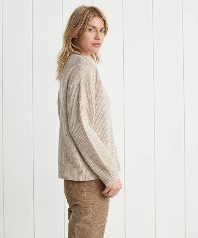 Cropped Cashmere Cocoon Cardigan