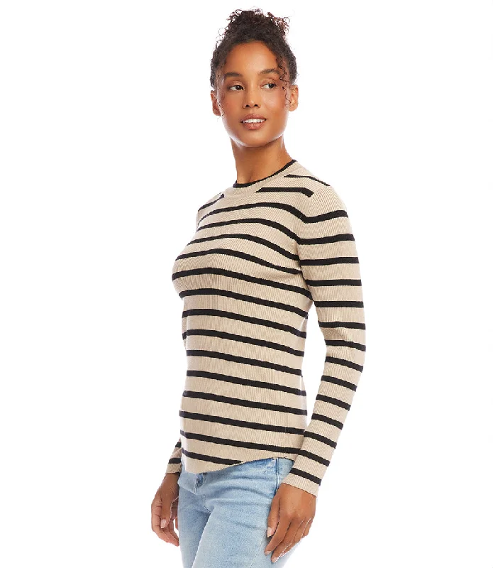 Stripe Shirttail Sweater