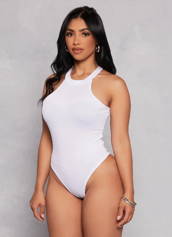 Daisy Ribbed High Neck Bodysuit