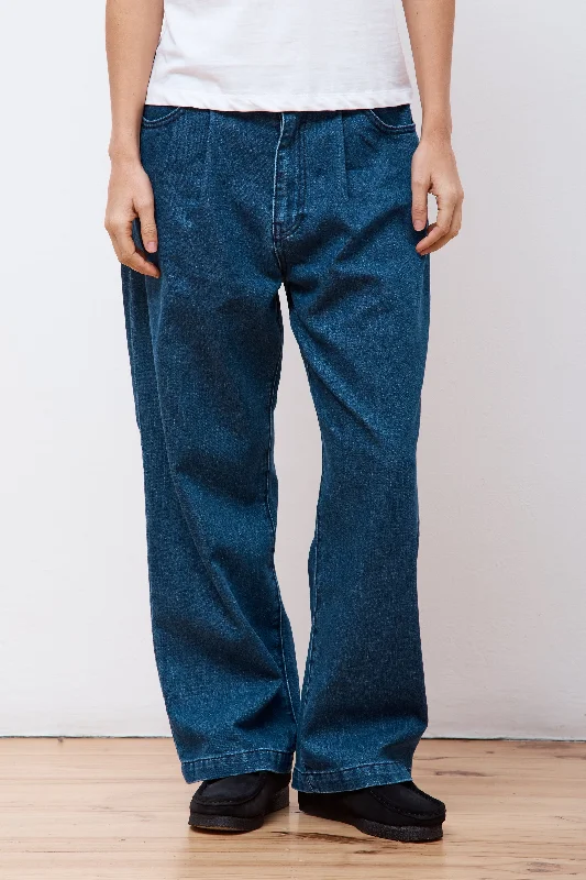 Easy Tuck Pants Light Indigo