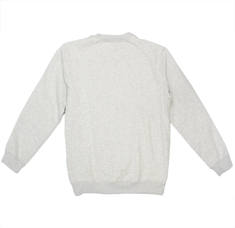 <A 000a001y6c5>Embroidered WBF Large Feathers Crew Neck Sweatshirt - Fleece (Light Heather Grey)