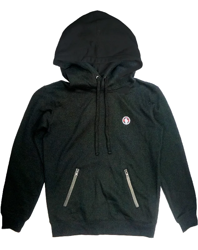 <A 000a001y6d>Fungolia Big Hood Fleece Hoodie - TA Skull Badge (Black)