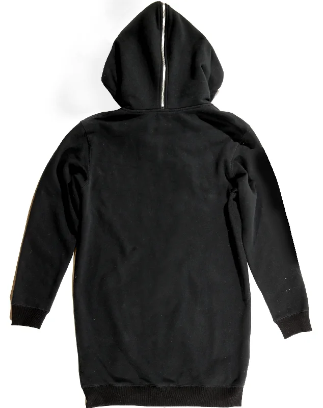 <A 001a75> Fungolia Fleece Long hoodie - Plain (black)