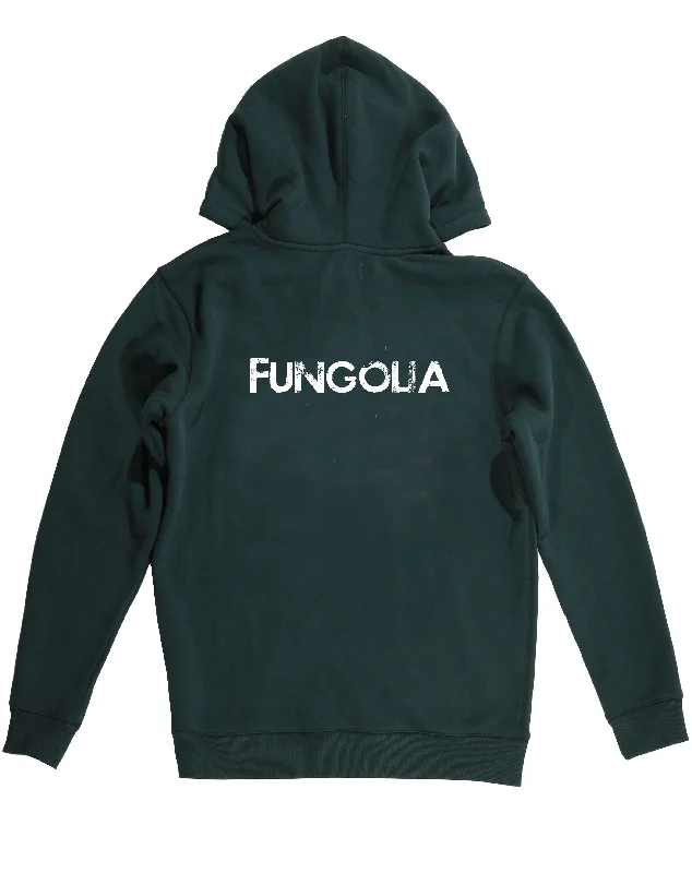 <A 001a79> Fungolia Fleece Big hood Hoodie -Where To Next (Forest Green)