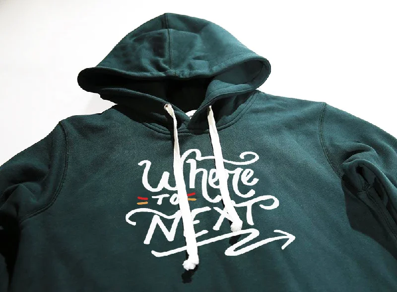 <A 001a79> Fungolia Fleece Big hood Hoodie -Where To Next (Forest Green)