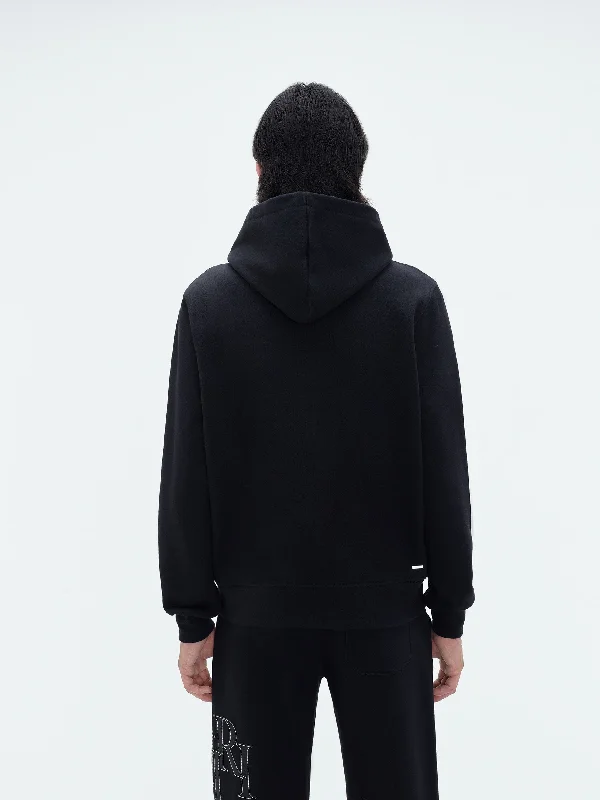 AMIRI STAGGERED LOGO HOODIE - Black