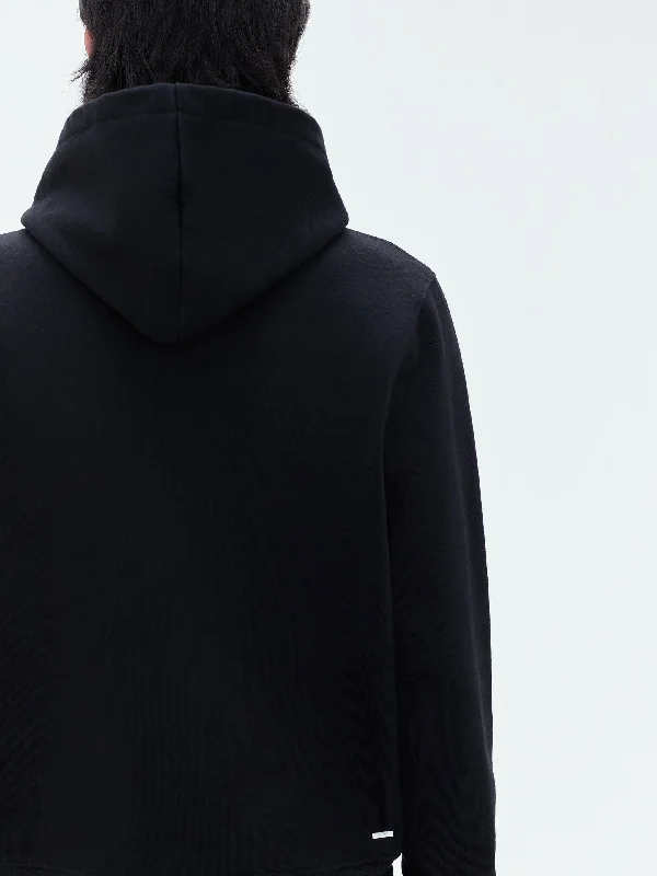 AMIRI STAGGERED LOGO HOODIE - Black