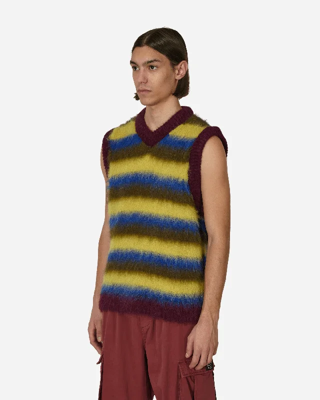 Blurry Lines Alpaca Sweater Vest Yellow / Multi